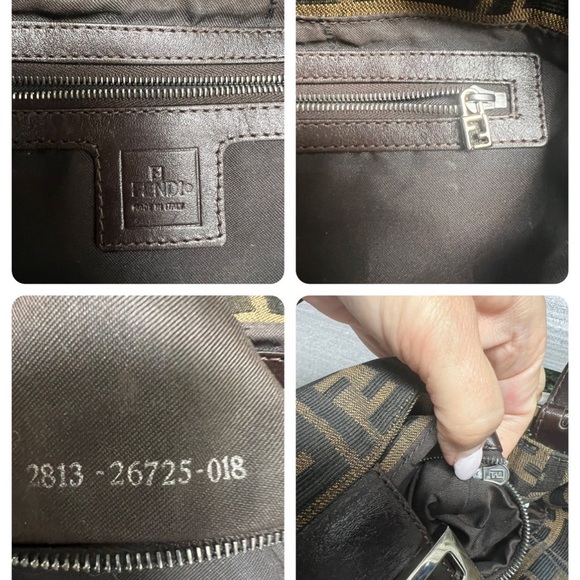 Fendi Zucca Double Flap Baguette Tobacco - Picture 9 of 13